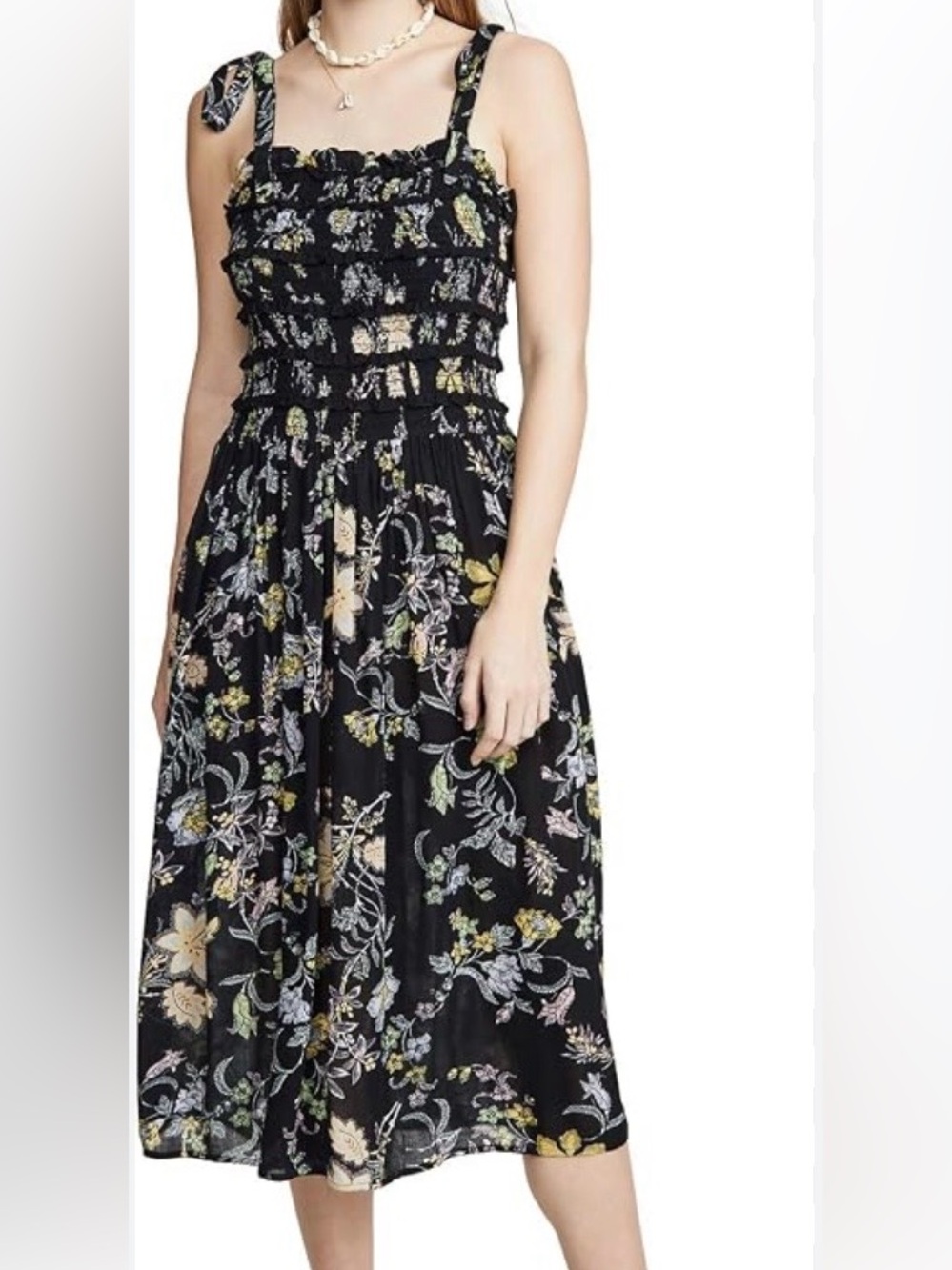 Free People 4way Navy Floral Sundress